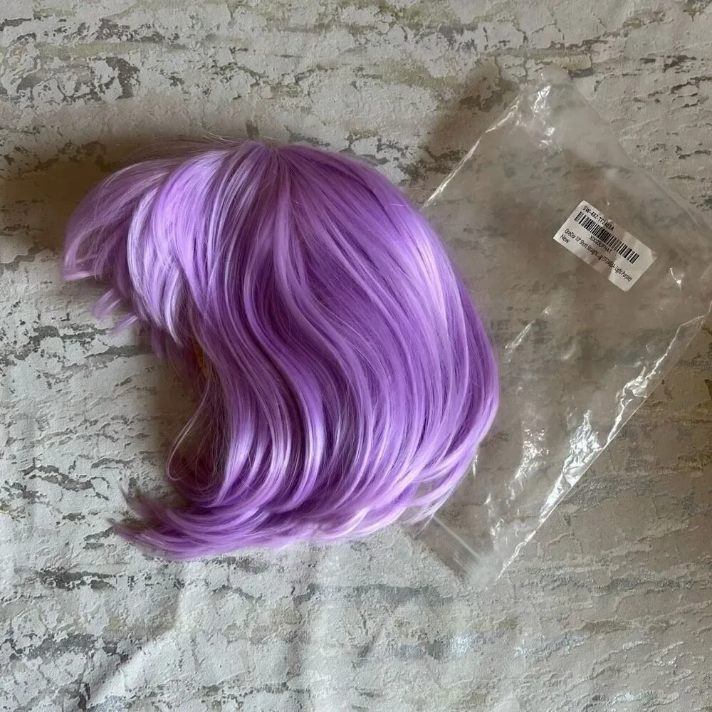 Onedor 10” Purple Lilac Bob Wig Flapper Cosplay Adjustable